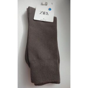 Zara size L ribbed crew socks 1 pair New
